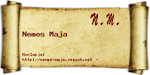 Nemes Maja névjegykártya